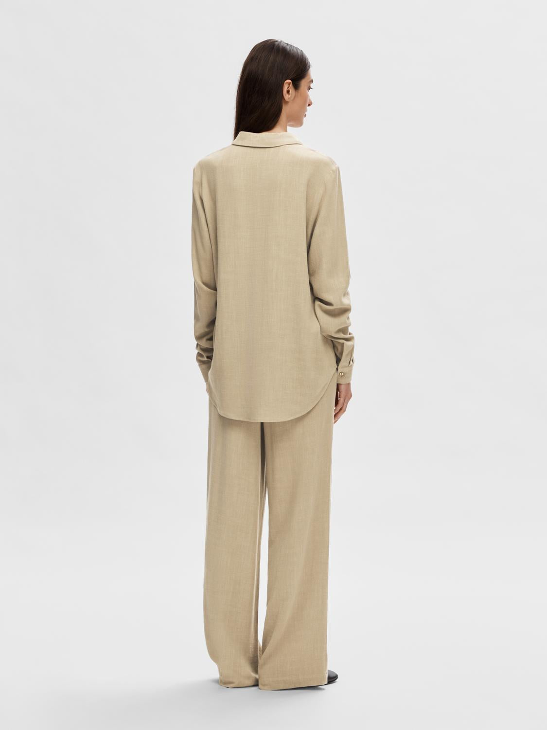 Viva lin skjorte - Beige/ Greige